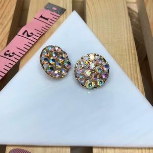 Multicolored circle earrings